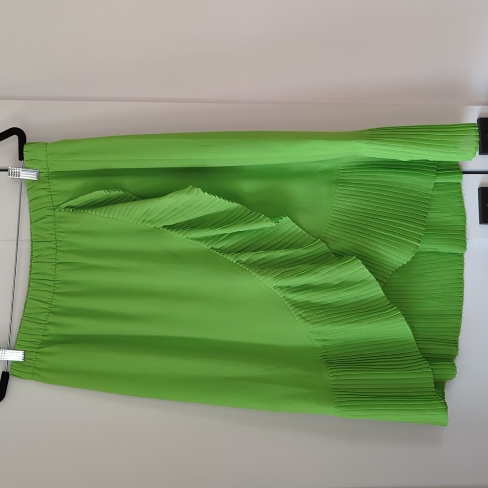 Bright green J. Crew skirt
